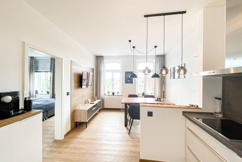 Luxus-Apartment In Leipzig Mit Privat-Parkplatz Exteriör bild